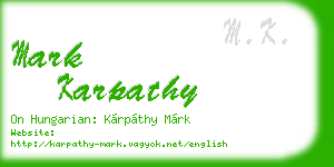 mark karpathy business card